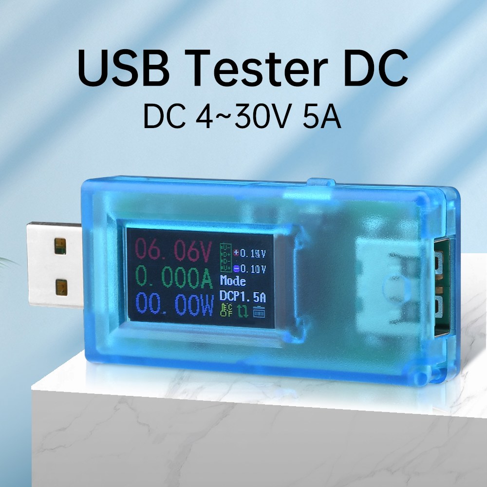 5A 디지털 디스플레이 DC 전압 전류 측정기 전력계 Type-C USB 전화 충전 테스터 DC 4-30V 0-12A 15,600원