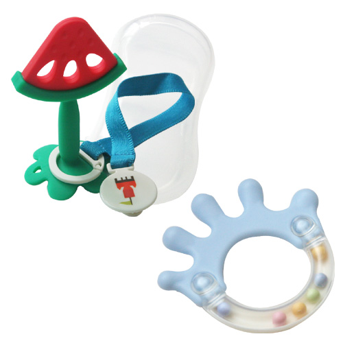 퍼펙션-인그린 퍼펙션 수박치발기셋트(클립+케이스)+인그린 치발기딸랑이 치아발육기 13,500원