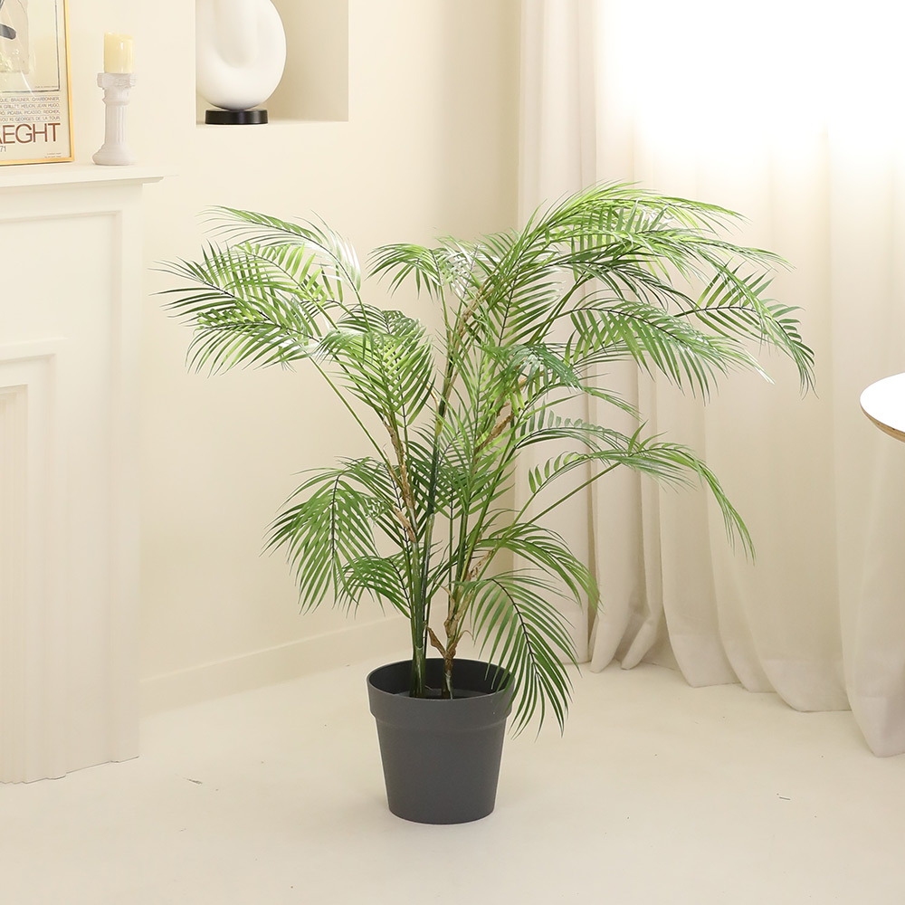 인조나무 조화나무 인테리어 겐차야자 화분 식물 장식 테이블 아레카 3size, 1개 49,900원