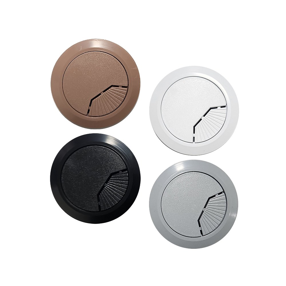 PVC 전선캡 50mm책상 테이블 홀캡 전선커버, 블랙, 1개 650원