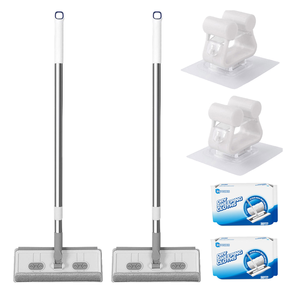 모나코올리브 하나로 올인원 창문 청소솔 2p + 정전기 청소포 30p x 2개 + 이지 밀대 걸이 2p 세트 화이트 17,690원