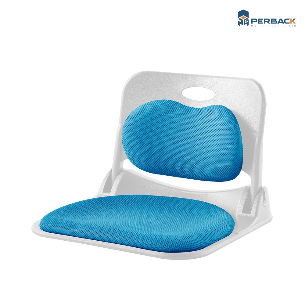 퍼백 요추 쿠션 접이식 등받이 좌식의자 바닥 컴퓨터 공부 자세 교정 밥상 방석 피크닉 캠핑의자, 화이트프레임 42,900원
