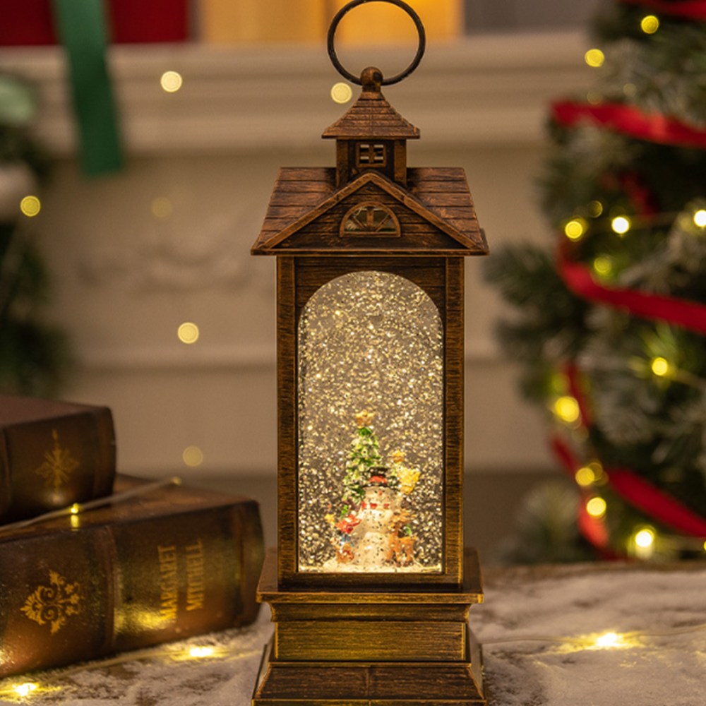 러블리팜 크리스마스 테이블 소품 스노우 워터볼 오르골 사각기둥 19,150원