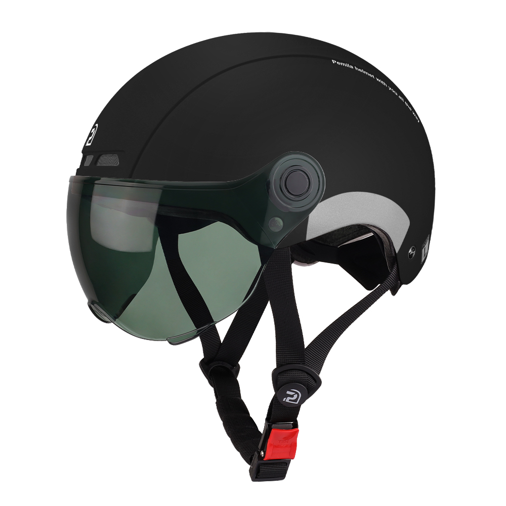 PEMILA 자전거 라이딩 헬멧 초경량 안전 충격흡수 땀배출 남녀공용 사계절 스노우보드 헬멧 겸용 프리미엄 고글 포함, 1개, 블랙+블랙 렌즈 53,800원