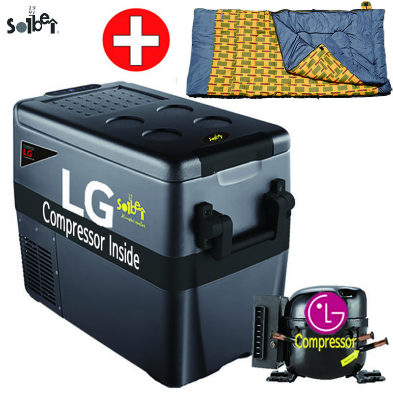 당일발송/ 32주년기념 선물증정/ 폭이 가장 좁은 솔베이 몬스터 블랙 뉴 차량용 캠핑용 캠핑카 화물차 낚시 이동식냉장고 냉동고, 블랙 뉴 LG콤프레셔 50L(선물O) 545,000원
