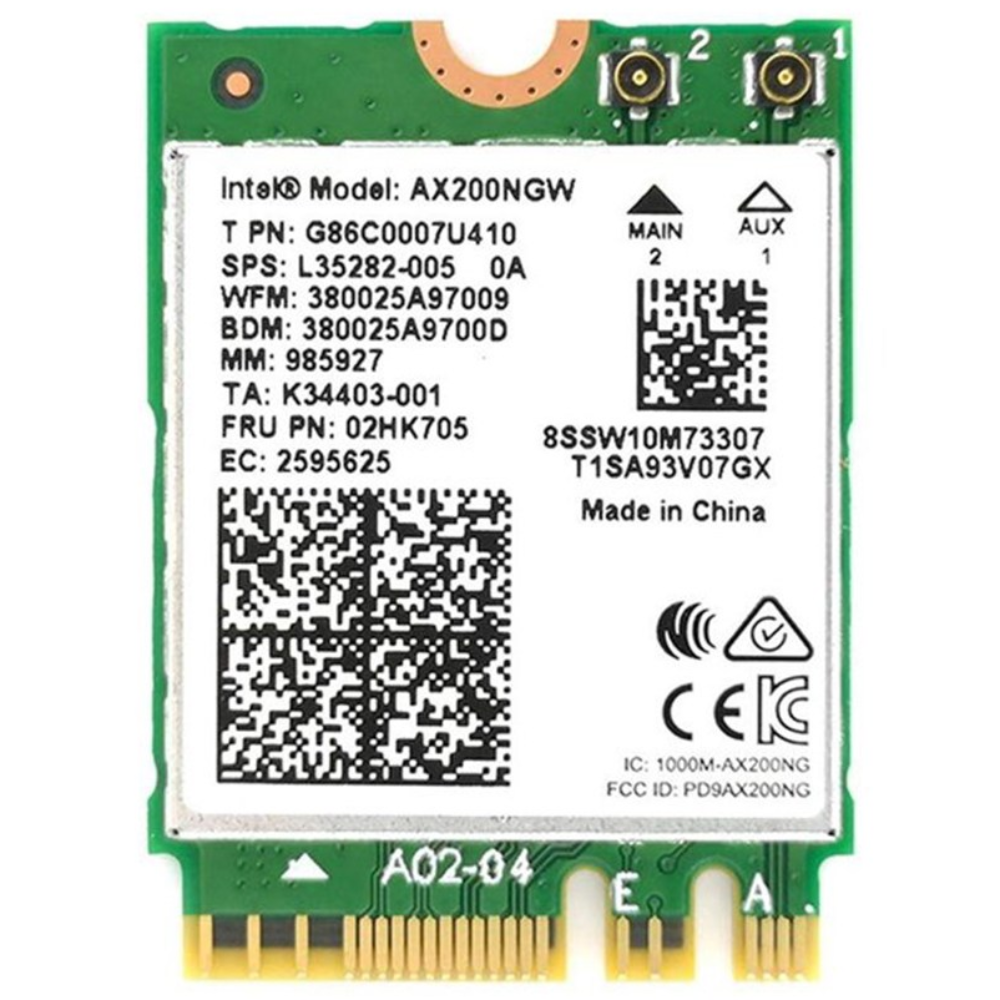 AX200NGW 노트북 무선 랜카드 WiFi 6E 블루투스 5.1지원, AX200NGW, 1개, 현재가 12,500원