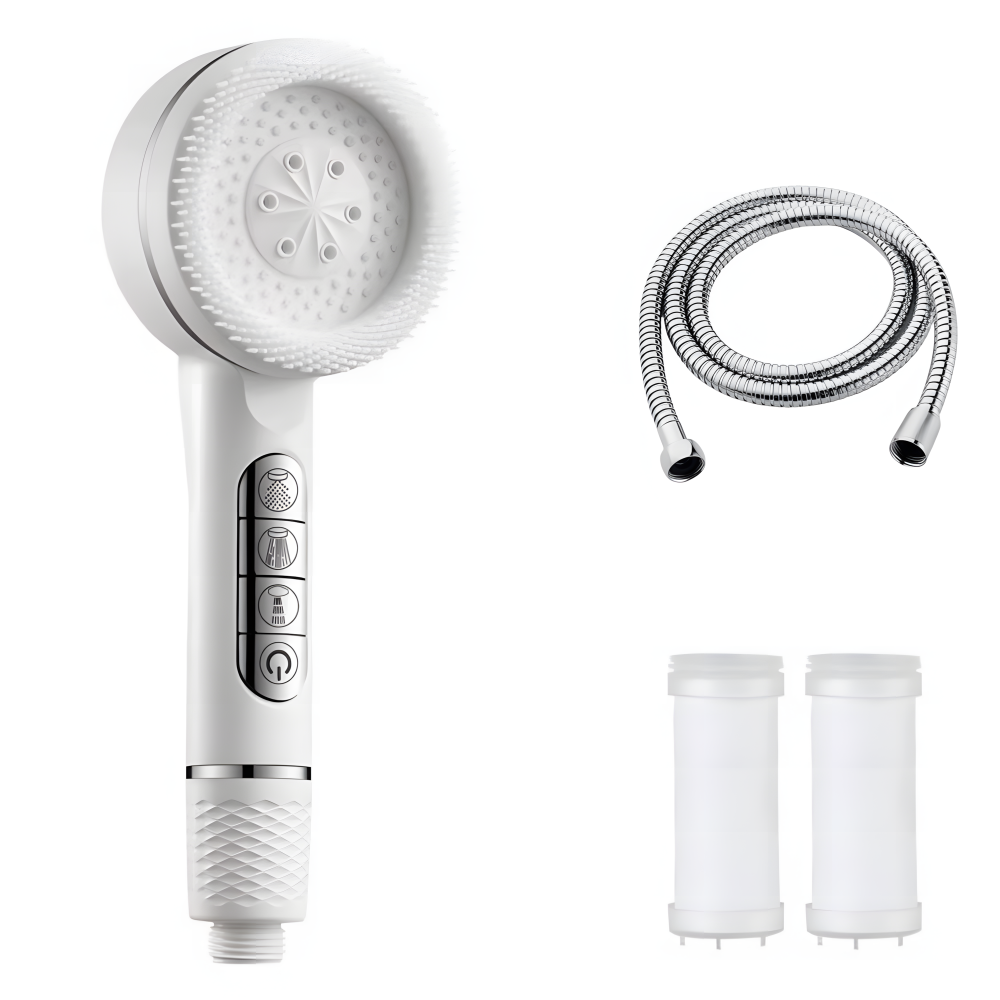 리파니 스파 4단 조절 고압 수압상승 필터 샤워기 헤드, 화이트, 1세트 19,500원