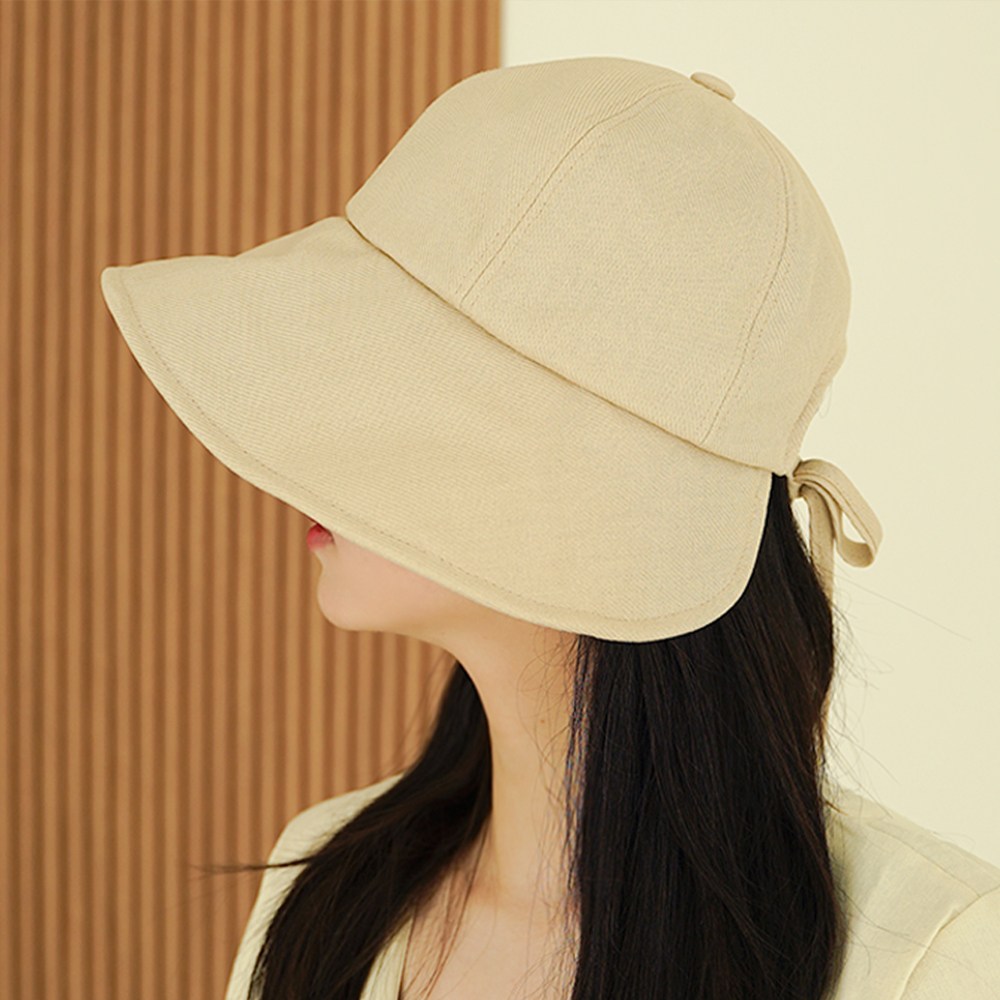 이코마켓 국산 챙넓은 리본벙거지 햇빛차단 봄 여름 보넷모자 린넨 코튼 버킷햇 17,270원