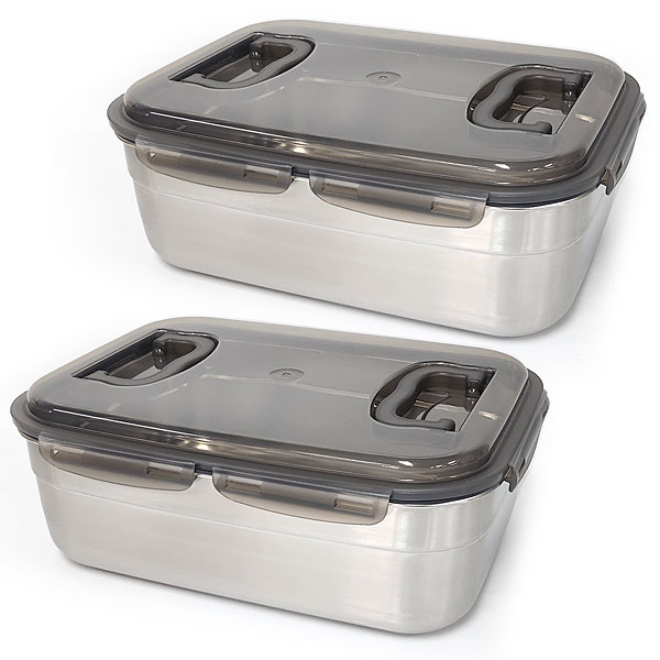올품락 국산 포스코 STS304 김치통 직사각 스텐밀폐용기 더블핸디 x 2개 69,900원