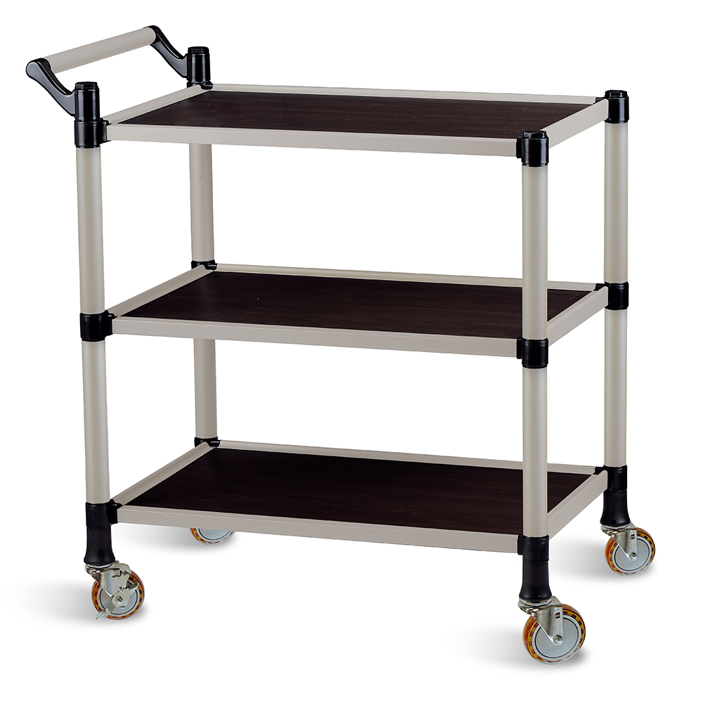 티렉스캐스터 3단 스텐 우드 서빙카트 (이동식대차 식당카트 운반카트), 1개 175,800원