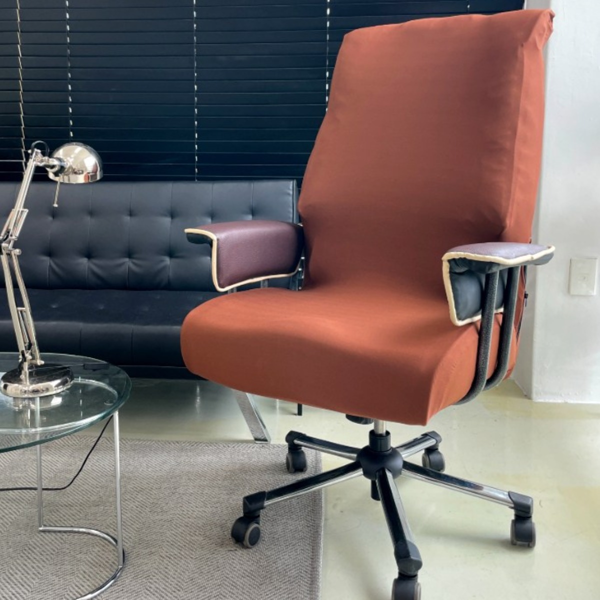 커버무드 고탄력 빅사이즈 사무실 컴퓨터 의자 커버, 브라운, 1개 16,900원