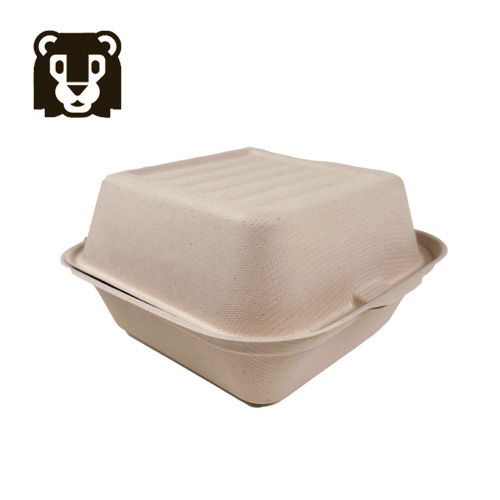사자팩 햄버거 크라프트 펄프 포장용기, 1개, 50개 9,900원