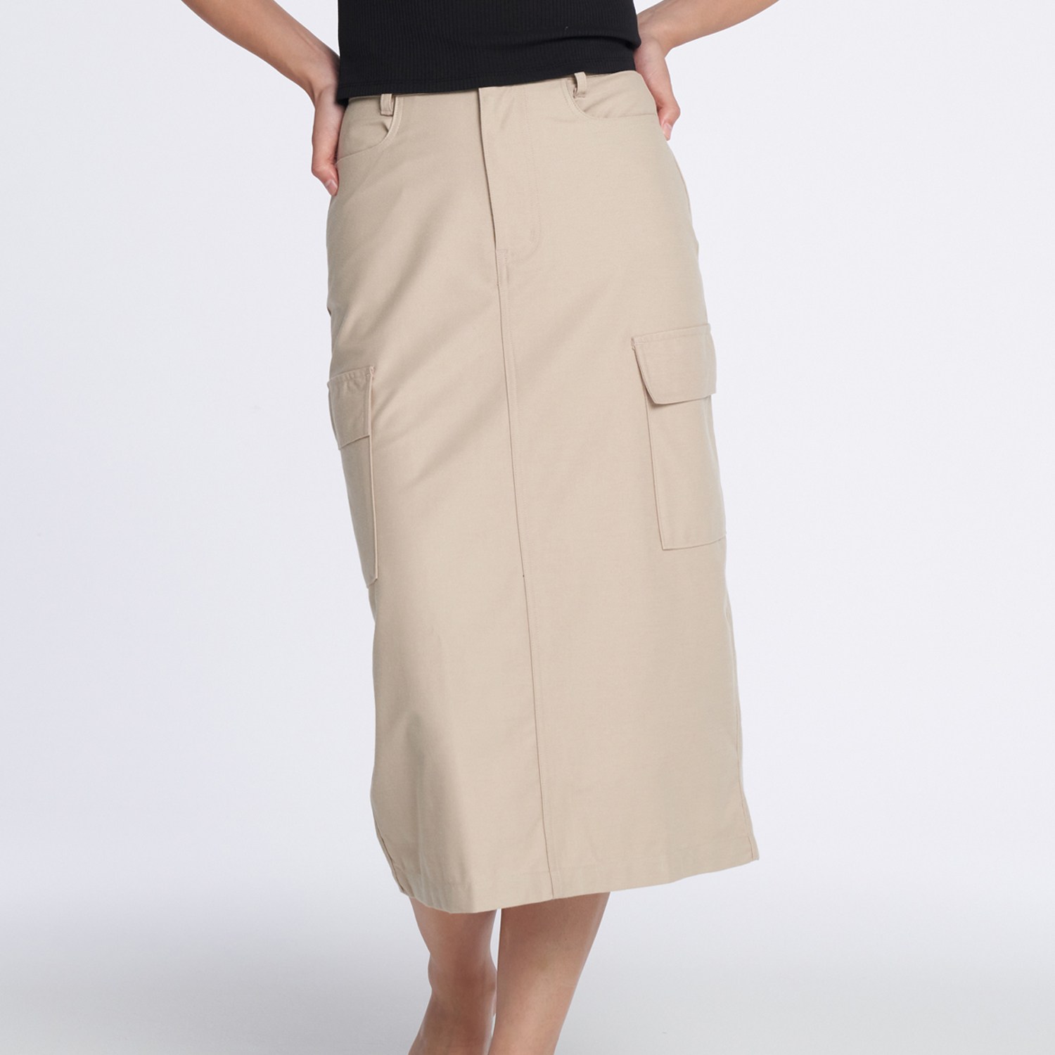 24COMMA CASS002 시티 올 데이 크레오라 카고 롱 스커트 17,900원