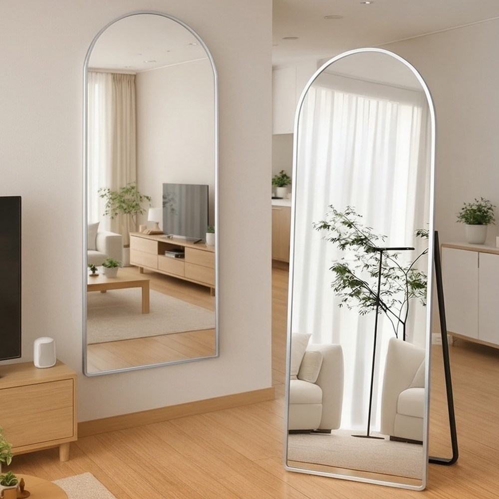 소프트엣지 아치형 벽걸이 스탠드 전신거울, 실버 25,880원