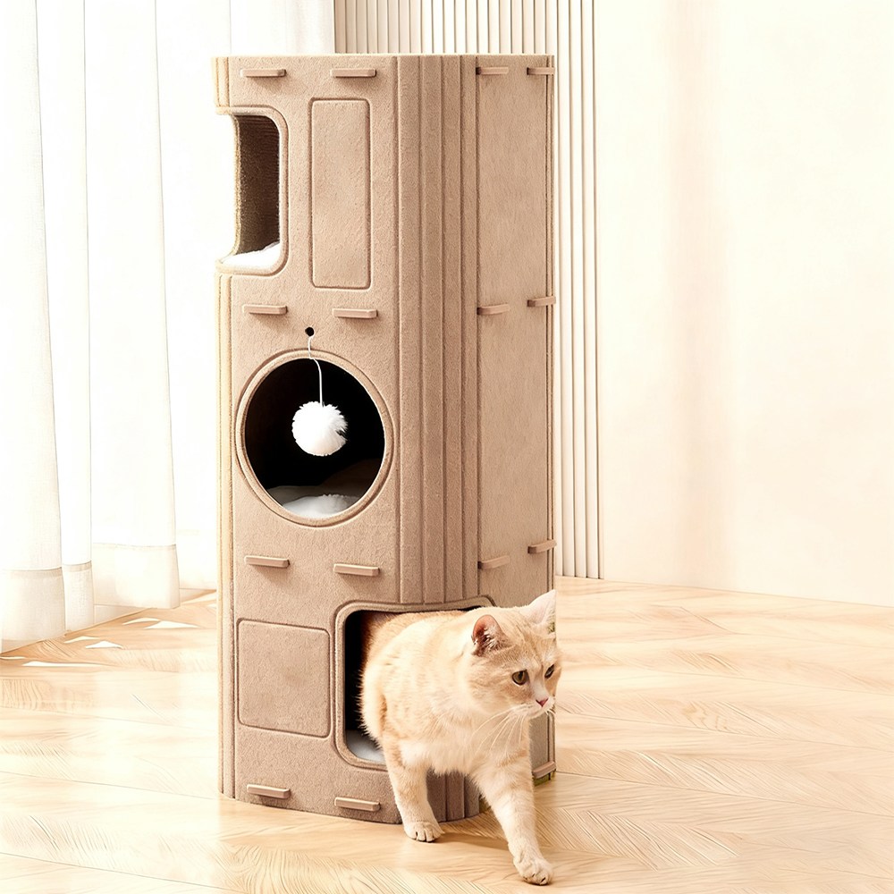 BangPang다기능 3단 캣타워 하우스 반폐쇄 고양이 집 펠트 스크래치 20,270원