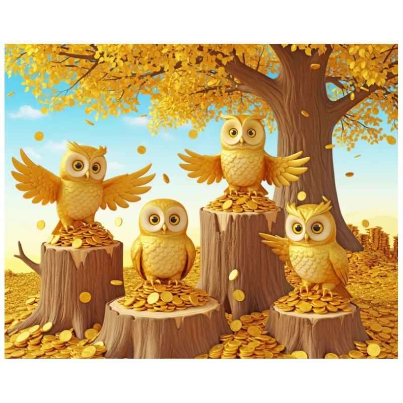 보석 십자수 캔버스형 부엉이 diy 40 x 50 cm 23,800원