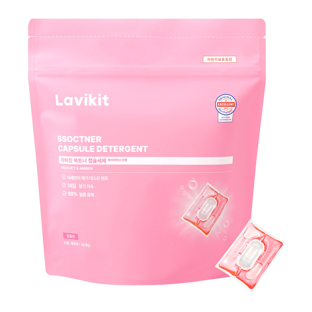 라비킷 쏙트너 딥클린 캡슐세제 베이비머스크향, 38개입, 1개 18,900원
