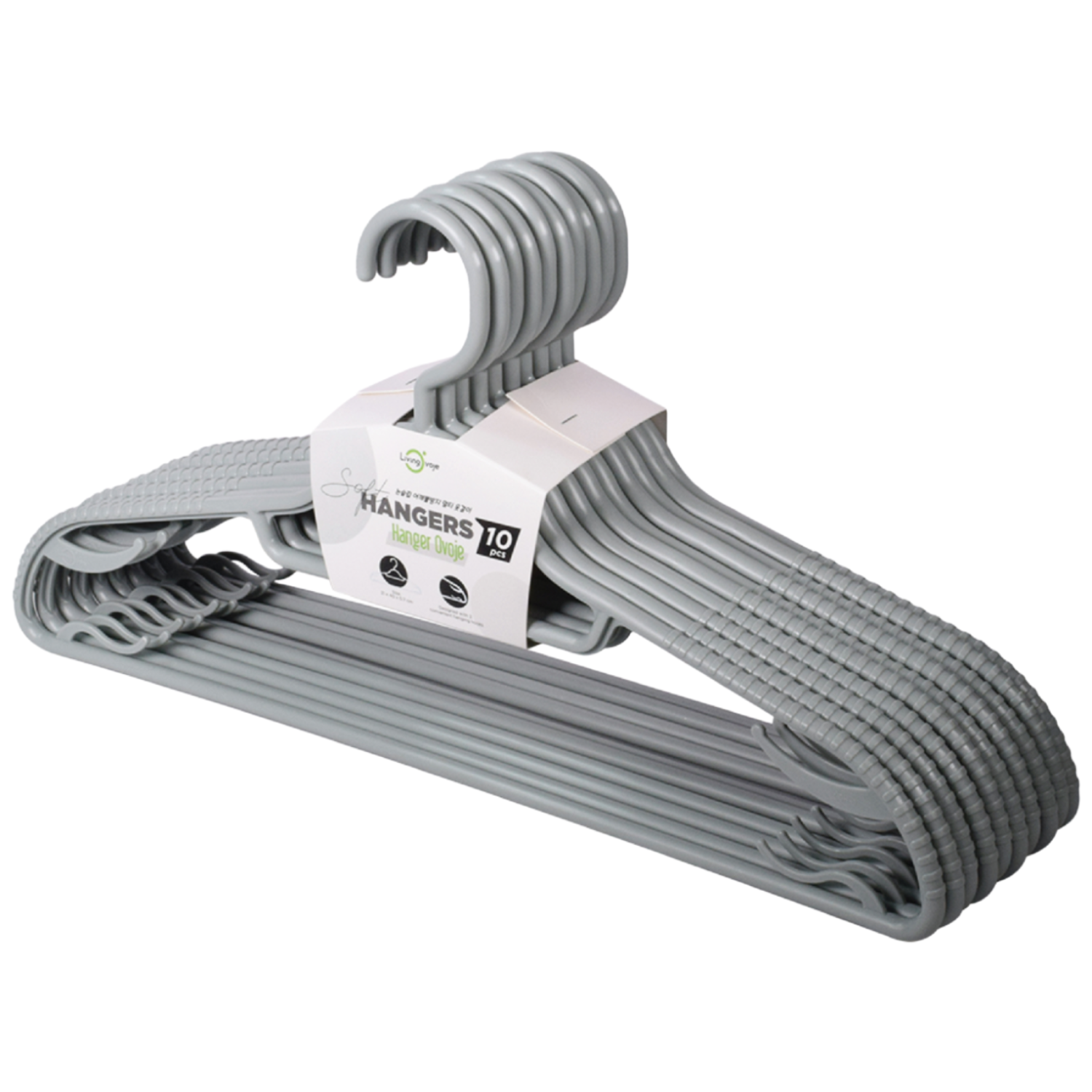 리빙오보제 소프트 옷걸이, 100개, 그레이 22,900원