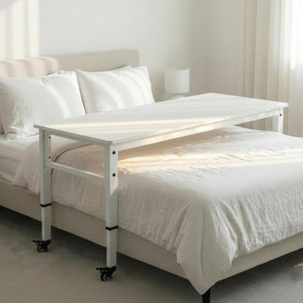 이동식 높이조절 침대 테이블 흔들림 없는 통프레임 베드 트레이 병원 환자 컴퓨터 책상 119,000원