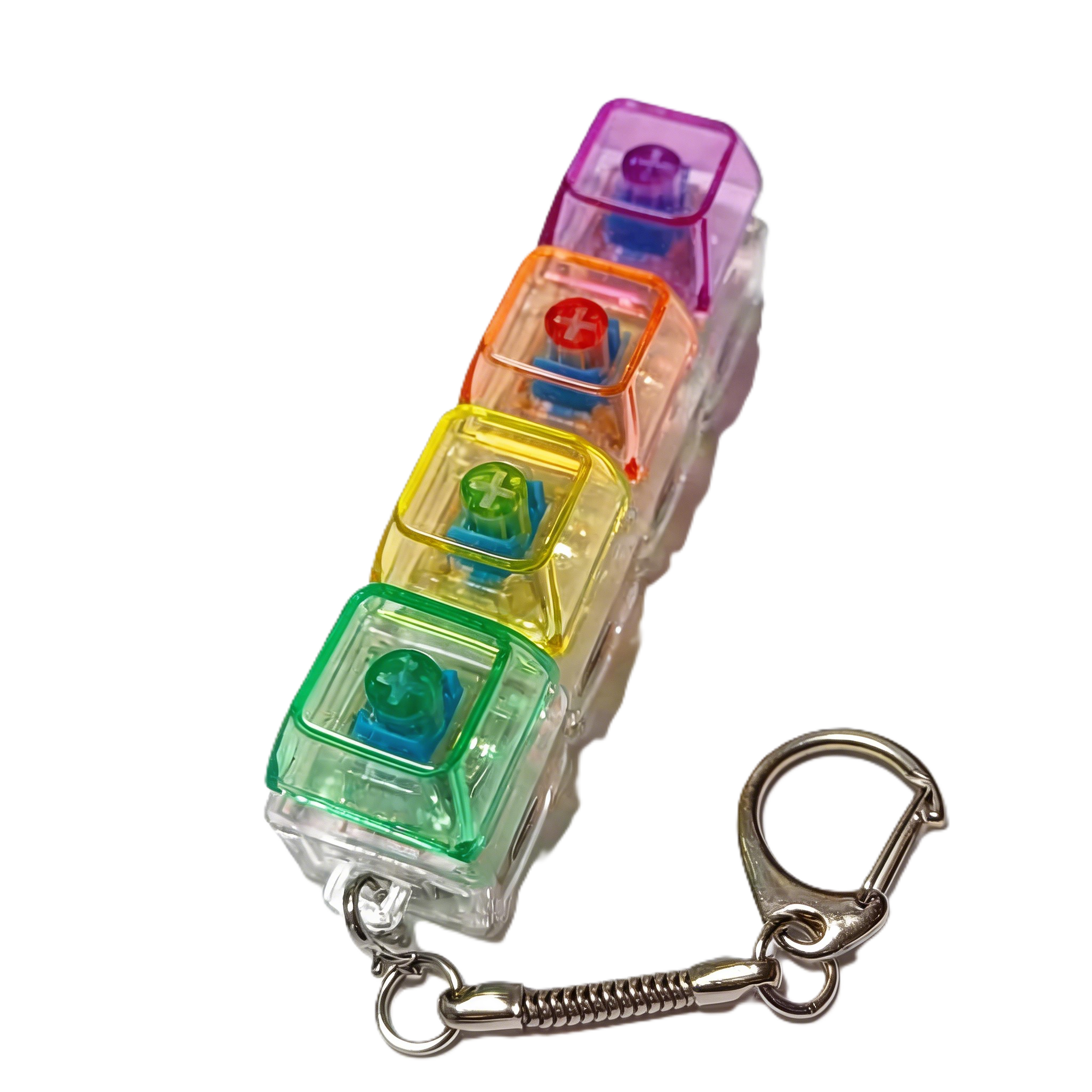 LED 키캡 키링 스트레스해소 장난감 기계식 키보드 딸깍이, 1개, 레인보우 5,900원