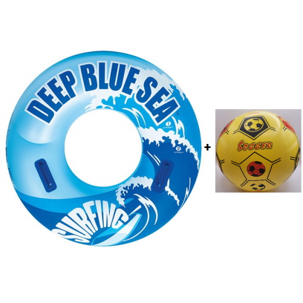 딥블루씨 튜브 100 cm + 비치볼 80kg까지가능 국내생산 정품 대형 튜브 성인 튜브 해수욕장 튜브 22,900원