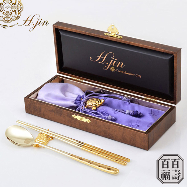 [도도예] H.jin 백수백복 진공 티타늄 금수저세트 (1인용 1벌) 퇴직 퇴임 직원 외국인 바이어 전통 단체 선물 기념품 답례품 추천 69,000원