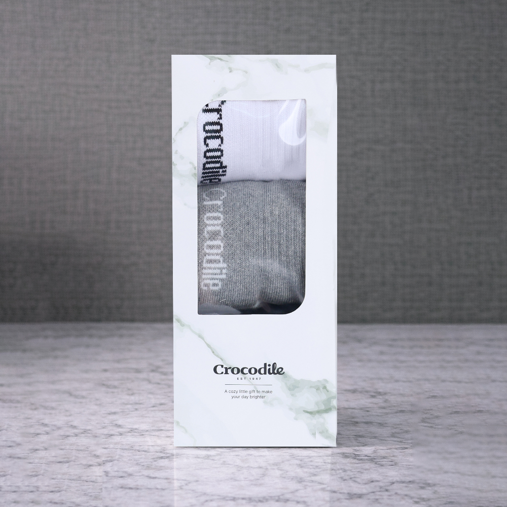 크로커다일 남성용 스포츠 테니스 쿠션 중목 양말 3켤레 세트 CD308 9,600원