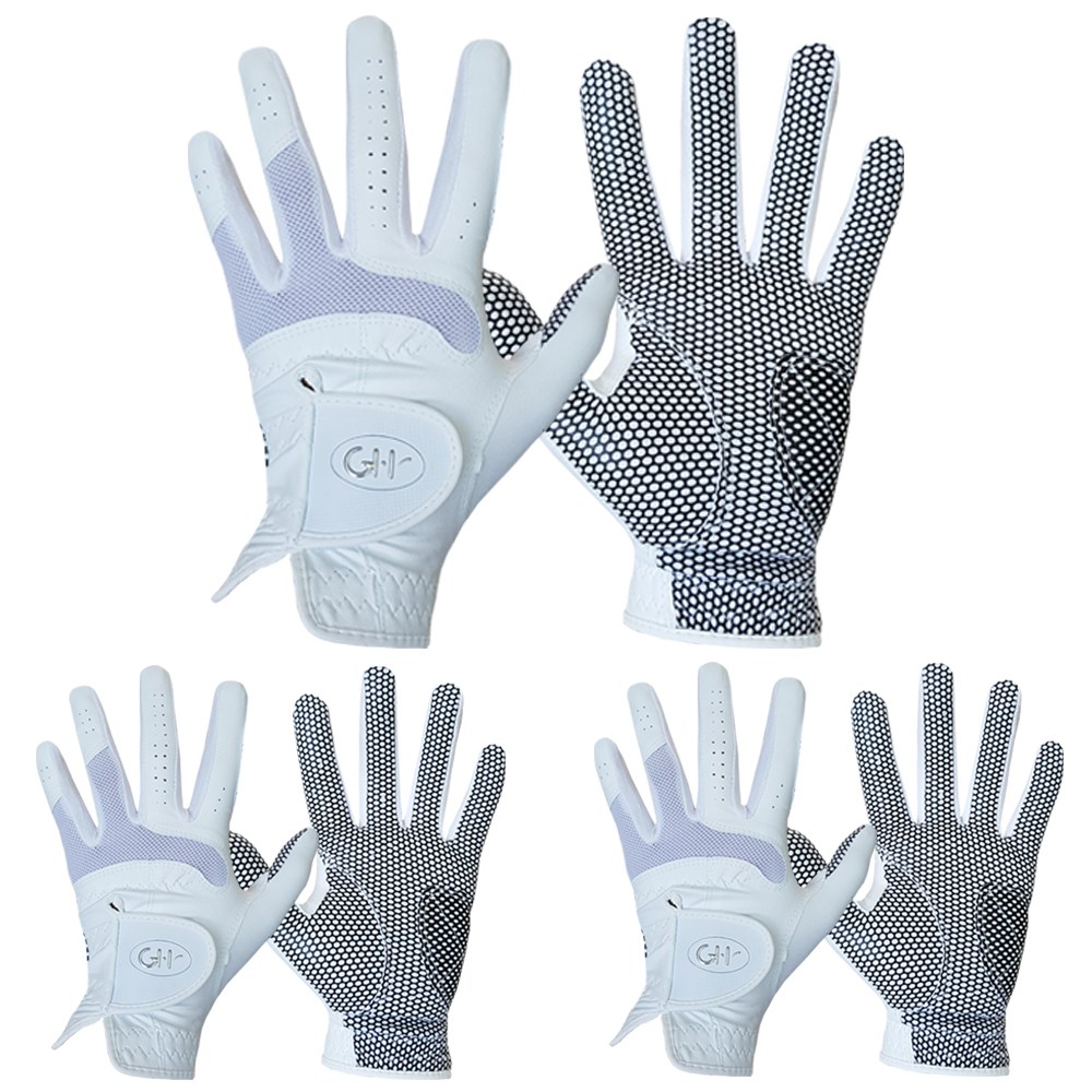 GH 베이직 실리콘 양손 파크골프 골프장갑 여성용, 3개, 화이트 24,990원
