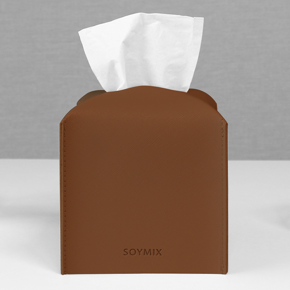 소이믹스 사피아노 가죽 호텔 룸 미니 티슈 케이스 커버, 번트시에나 5,000원