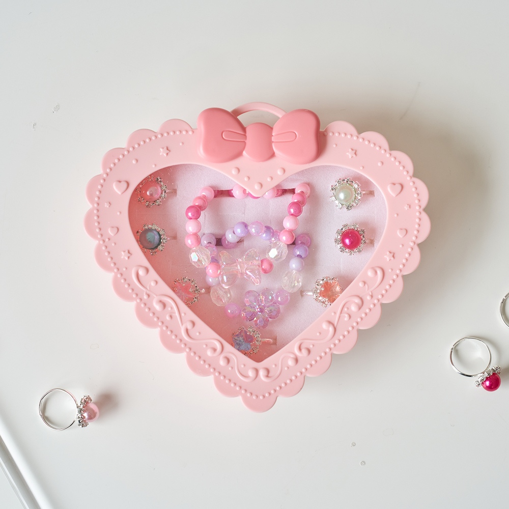 [모던하우스 인천점] 공주팔찌반지 하트보석함 세트 팔찌2개, 반지7개 -[PY0125008], 1개 5,500원