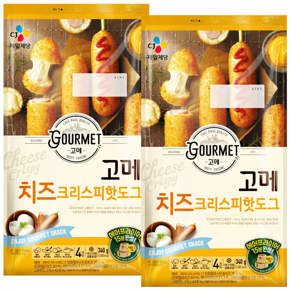 CJ 고메 치즈크리스피 핫도그 340g, 340g, 2개 15,320원