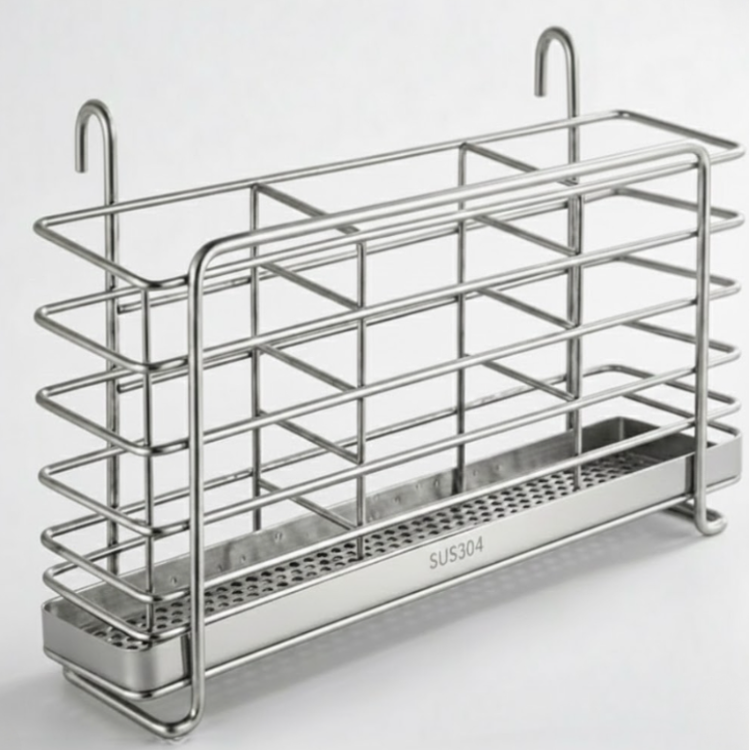 해피위더스 걸이형 304 스텐 수저통, 단일색상, 1개 11,900원