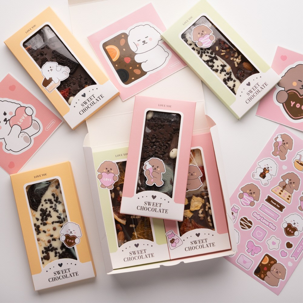 모카몽 바크 초콜릿 만들기 선물세트 Bark Chocolate DIY Kit 발렌타인데이 화이트데이, 1세트, 바크초콜릿만들기세트 25,800원