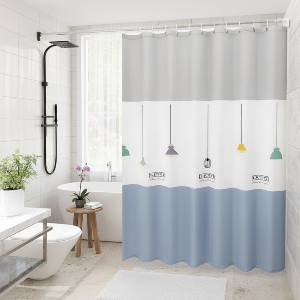 애니원픽 러블리 방수 샤워커튼 + 커튼링 세트 7,750원