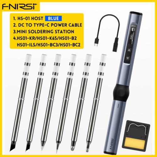 전기 납땜 인두기 세트  FNIRSI HS01 스마트 인두 65WPD 일정 온도 조절 가능 휴대용 디지털 스테이션 용접 65,700원
