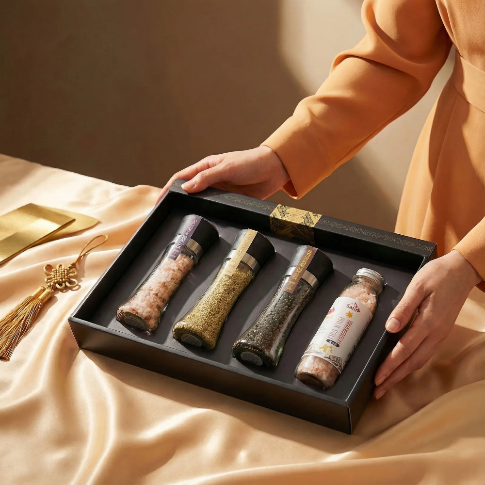 [인생생활관]핑크소금(+리필핑크소금) 후추 참깨 그라인더 세트 명절 주방선물 4종세트X8박스 137,600원