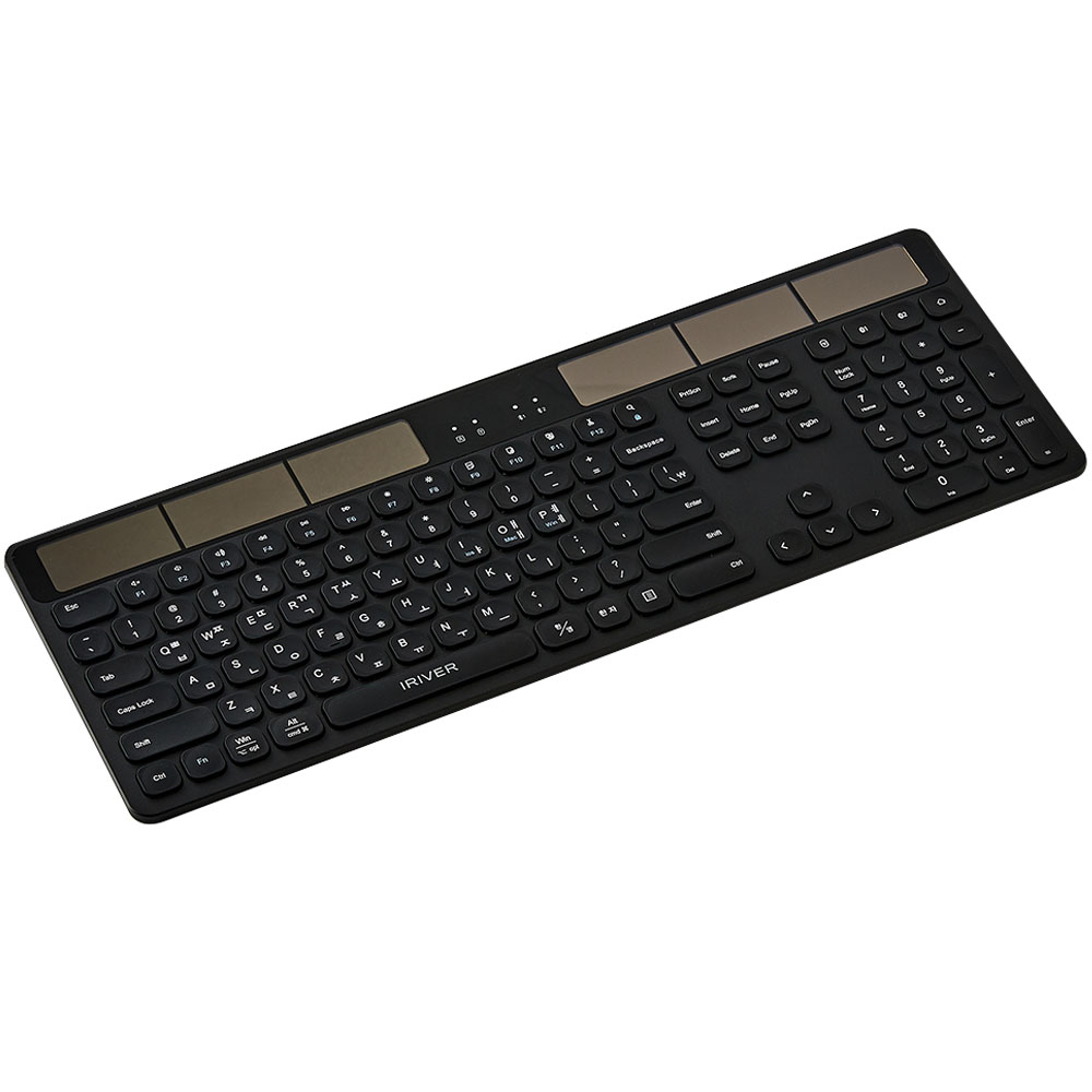 아이리버 태양광 충전 멀티페어링 블루투스 무선 일반형 키보드 105,400원