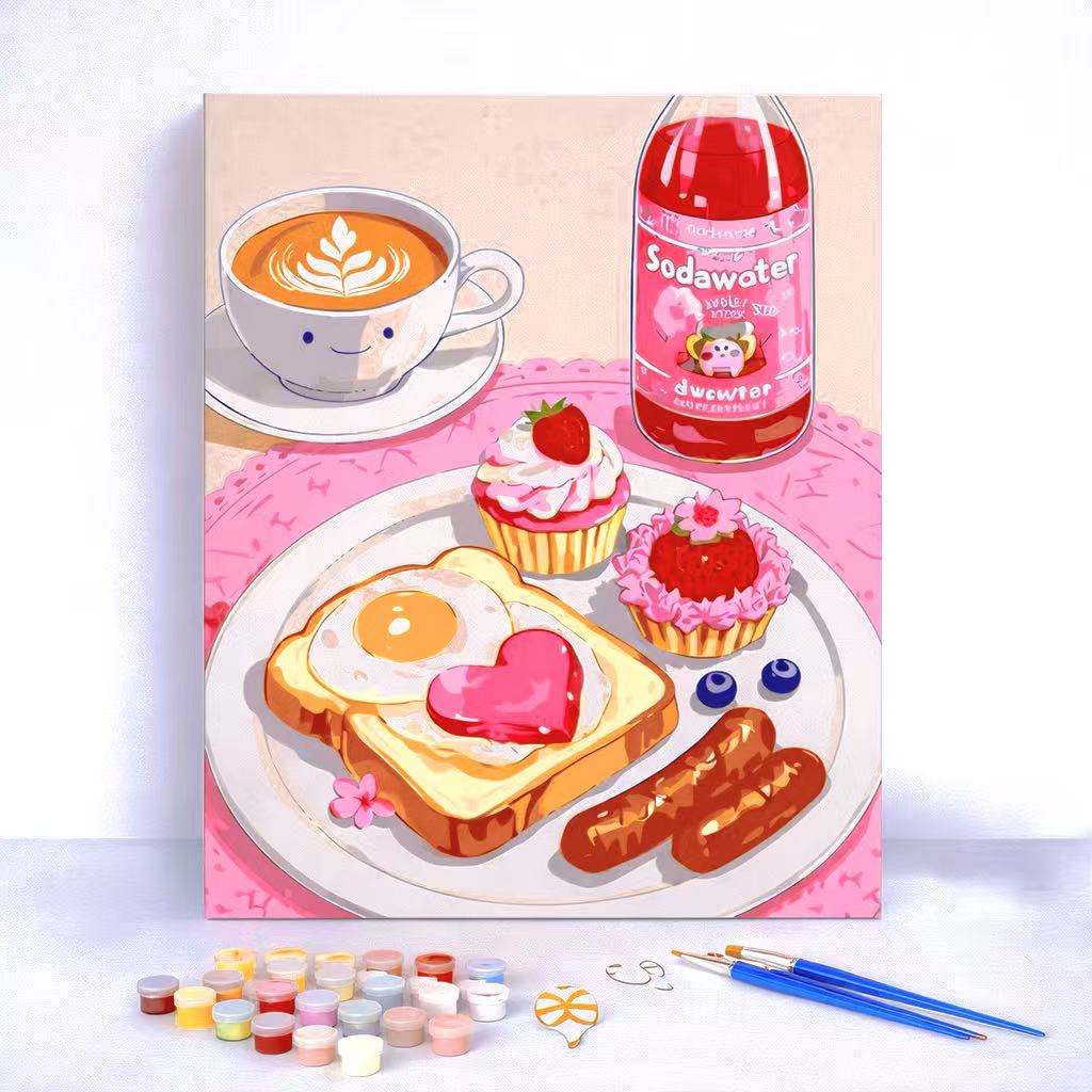 LCLC 피포페인팅 집중력 힐링 취미 유화그리기 DIY 숫자 페인팅 세트 감성 풍경 캔버스 30x40cm 16,800원