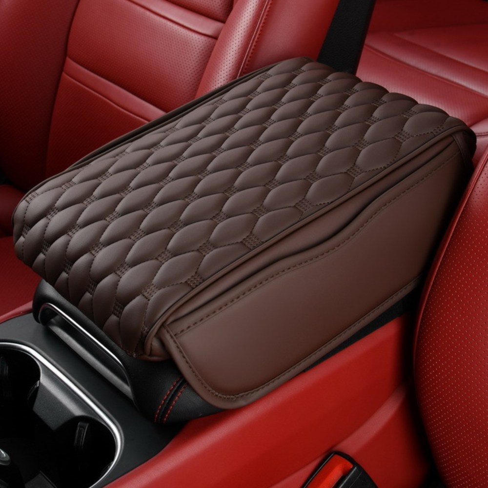 클릭핏 차량용 가죽 포켓수납 콘솔쿠션, 브라운, 1개 14,900원