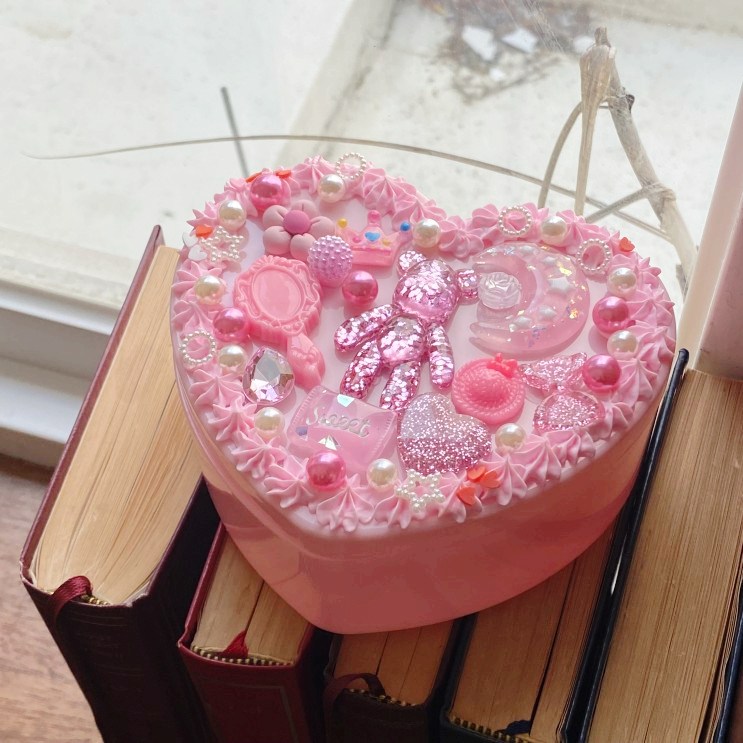 더하우스마켓 블링블링 핑크 곰돌이 2단 보석함 만들기 세트, 1개 14,360원