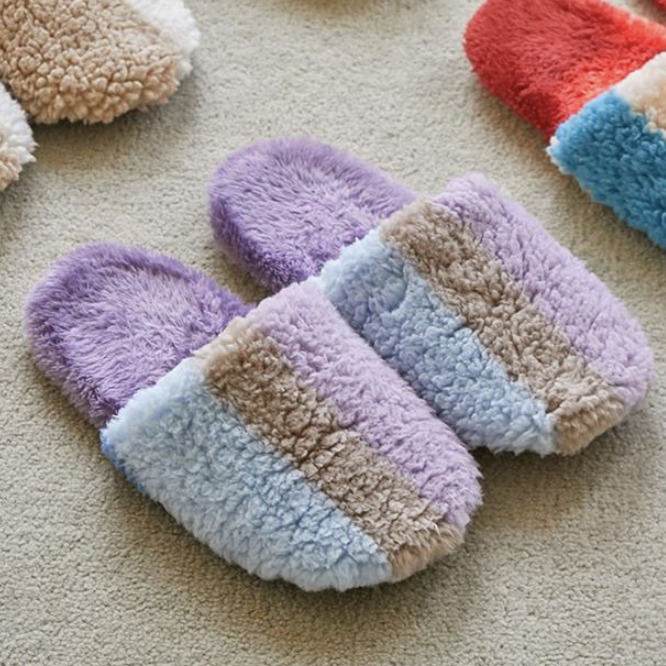 오리고 플리스 와이드 실내화, 퍼플 드리미데이, 1개 22,300원