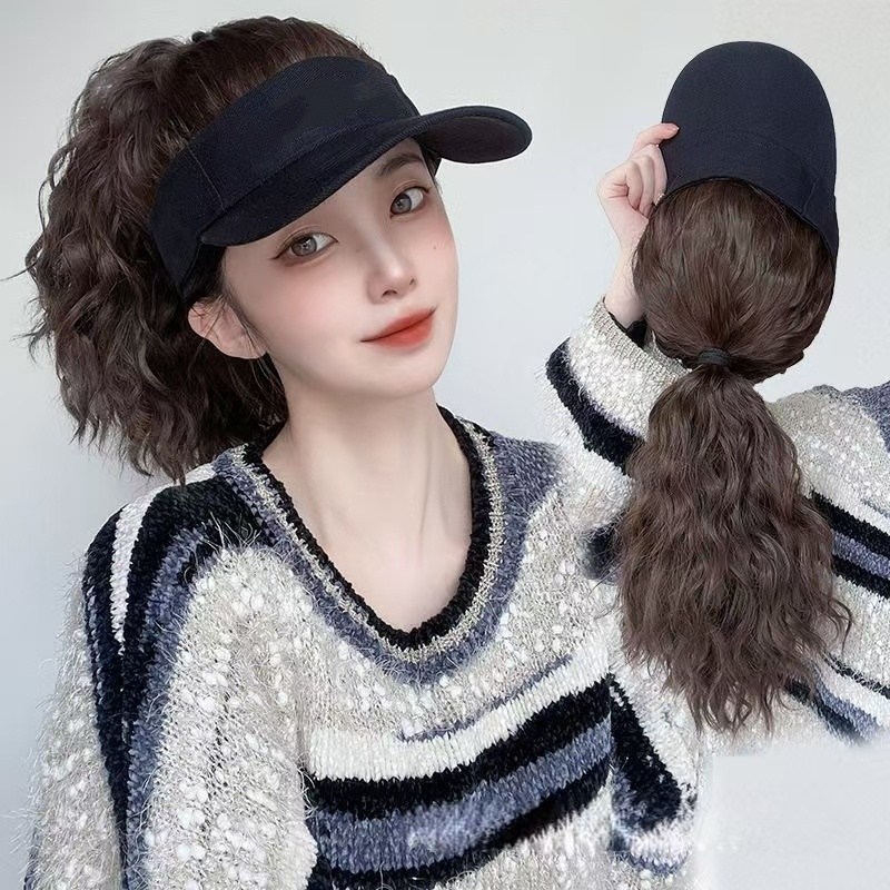 상덕 가발 헤어 자연스러운 여신 일체형 긴머리펌 모자 가발 19,910원