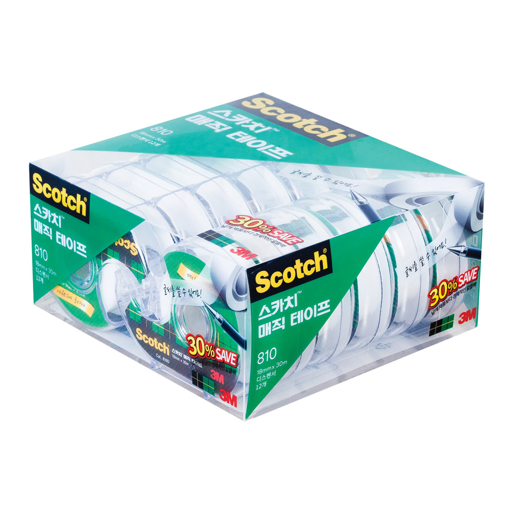 3M 스카치 매직테이프 세이빙팩 810D-12 18mm/30m, 상세페이지 참조, 1개 25,860원