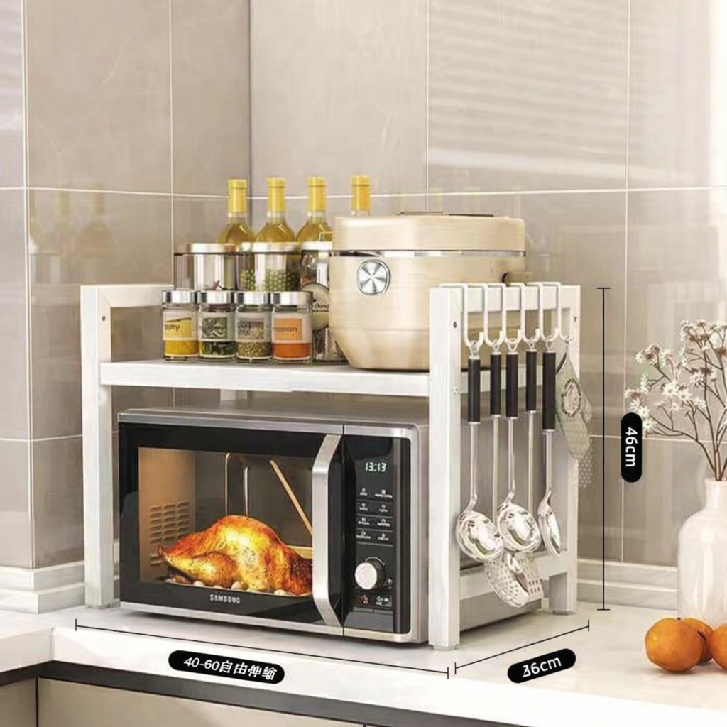 루넷 높이 너비 조절 전자레인지 선반, 화이트 색상, 1개, 화이트 23,900원