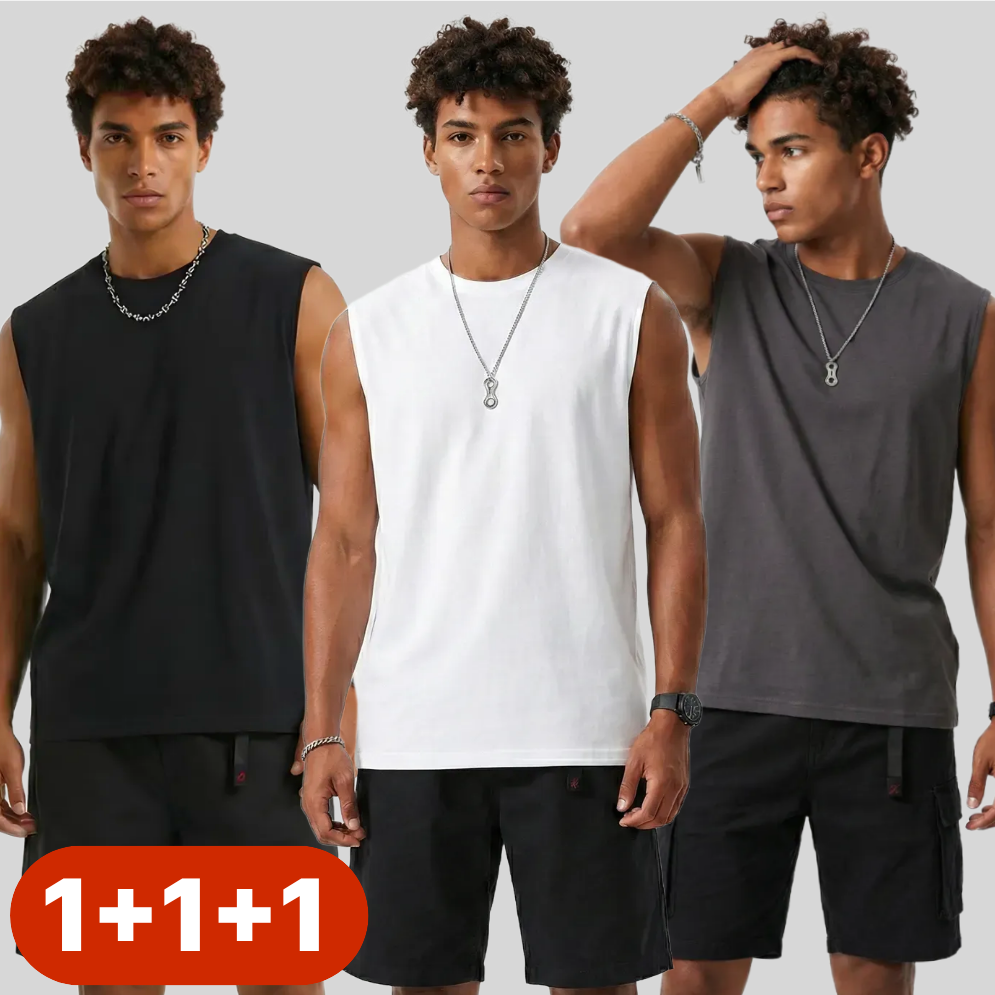 데이그린 남자 나시티 오버핏 민소매 3종세트 DGT051 13,900원