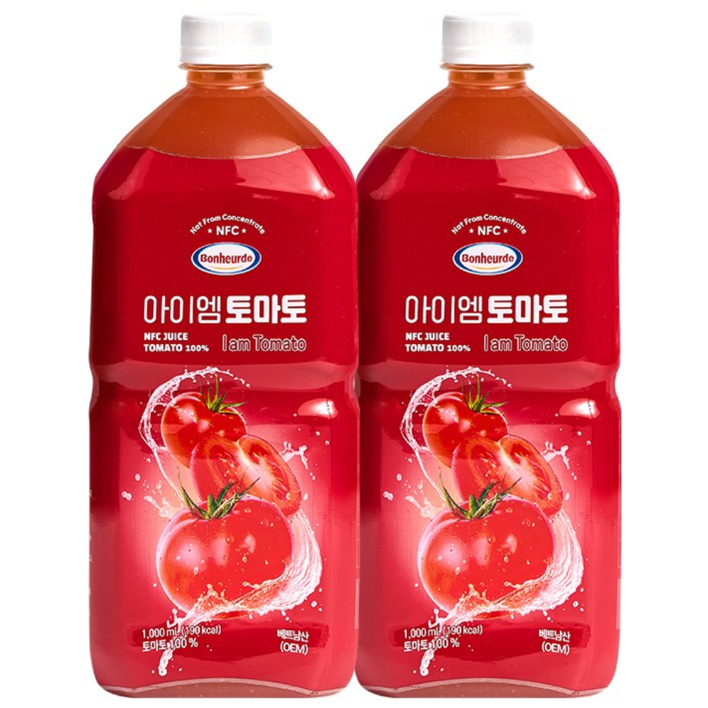 보넬드 아이엠 토마토주스 100% NFC 착즙주스, 2개, 1L 13,800원