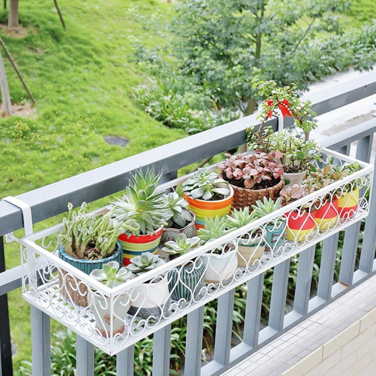 모칸도 베란다화분걸이대 직각형 베란다 고리 (일반형 & 고층용) 다양한 크기 모음, 화이트, 1개 26,900원