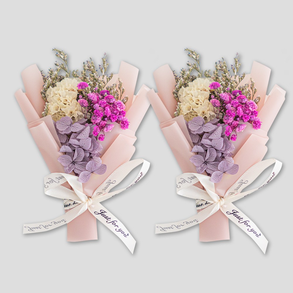 화예원 납골당 부착식 미니 꽃다발 성묘 꽃 답례품 프리저브드 드라이플라워 조화 9,800원