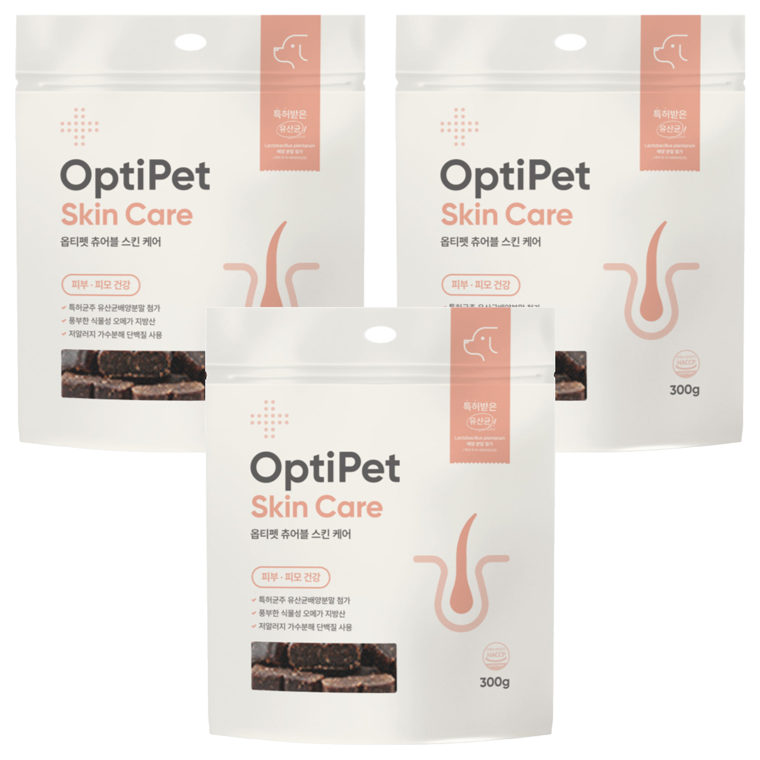 옵티펫 강아지 츄어블 영양제, 60정, 피부/피모, 3개 31,500원