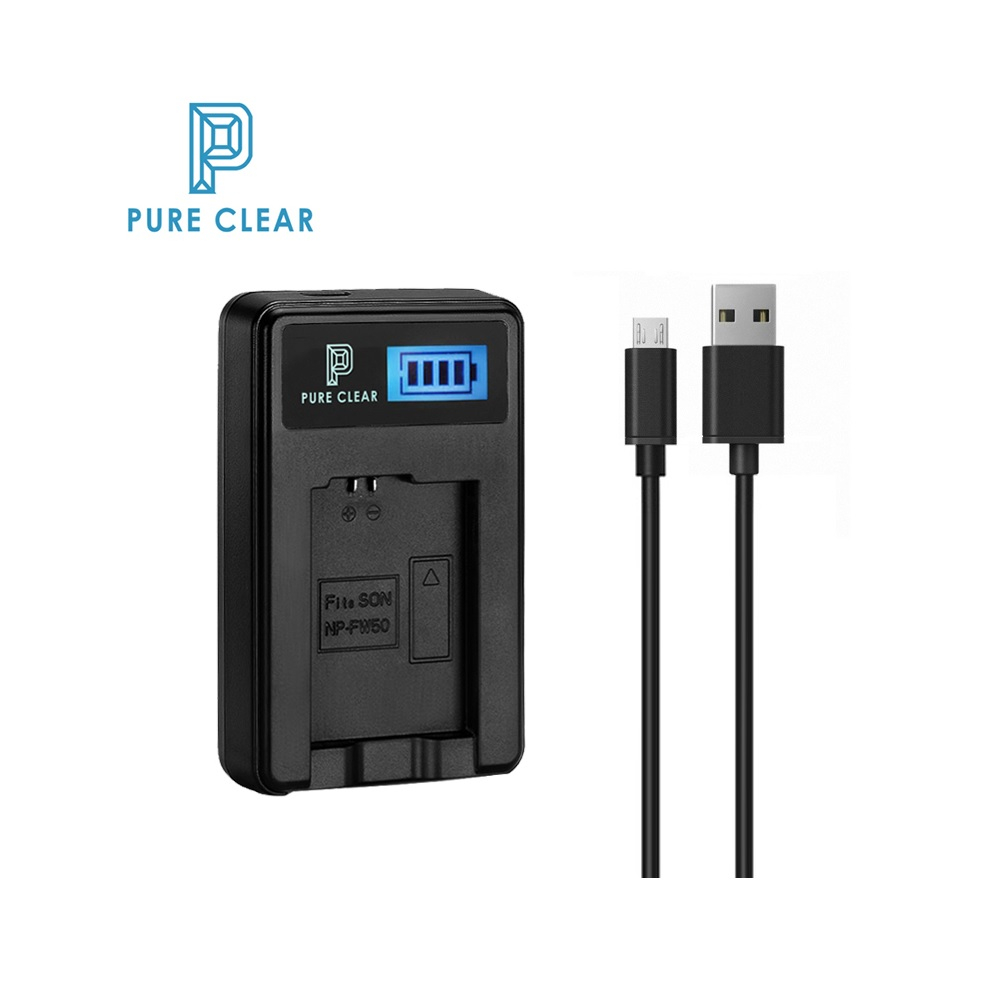 퓨어클리어 (PURECLEAR)소니 NP-FV50 충전기 LCD USB 싱글충전기 FDR AXP35 AX30 AX700 AX40 AXP55 AX100 9,900원